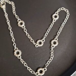 Judith Ripka Sterling o-ring station necklace